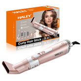 Uscator de Par 7 in 1 HALEY – Ondulator Multifunctional cu Ionizare, Protectie Termica, 800W, Accesorii Incluse, Ideal pentru Coafare Profesionala Acasa