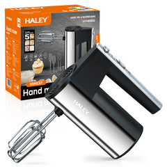 Mixer de Mana din Inox HALEY 500W – 5 Viteze, Silentios, Motor Puternic, Accesorii Incluse
