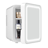 Mini frigider cosmetice, Kaveny, dubla functie de incalzire/racire, portabil, 12L, alb