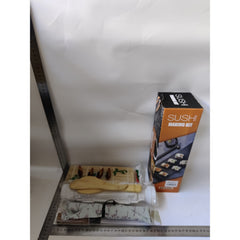 Set Ustensile pentru Sushi, Kadeny, Set din 15 Accesorii pentru Sushi, Set pentru Sushi HOME MADE, Cutit Inclus, Forme, Betisoare, Multicolor