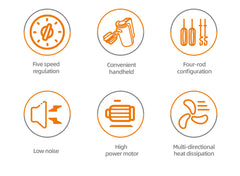 Mixer de Mana Electric HALEY HY-1676, 500W, 5 Viteze + Turbo, Cu Teluri si Carlige din Inox, Usor si Puternic pentru Creme, Aluat si Deserturi