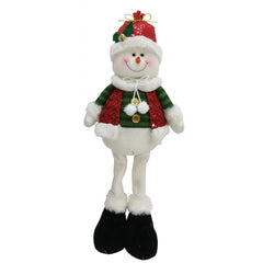 Figurina de Craciun Om de Zapada Textil, Kadeny, Om de Zapada pentru Decoratiuni de Craciun, din Material Textil Moale 48 x 18 x 8 cm, Rosu Verde