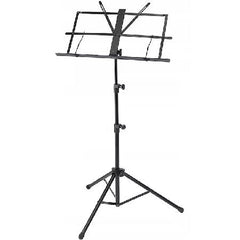 Suport Partitura Metalic Reglabil si Pliabil cu Husa, 60 x 30 cm, Negru