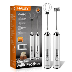 Spumator de Lapte Electric HALEY HY-1130, 20W, 3 Viteze, Incarcare USB, 2 Capete Inox, Multifunctional 2 in 1