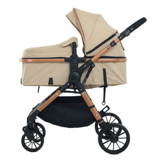 Carucior 3 in 1 KIDOO – auto i-Size, landou, scaun sport si scoica auto. Suspensii, pliere rapida, copertina extensibila, centura 5 puncte. Ideal 0–36 luni. Sistem complet pentru parinti.