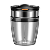 Borcan Feliator de Fructe si Legume, Kadeny, Lame in Inox Incorporate, Feliator pentru Fructe si Legume de Dimensiuni Mici si Medii, 10.5 x 6 cm, Negru