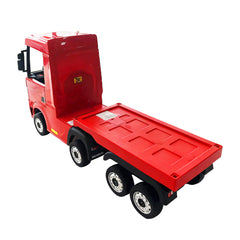 Camion electric cu remorca pentru copii oficial licentiat, KIDOO, 12V, 2 motoare 35W, telecomanda 2.4G, suspensie pe 4 roti, lumini, muzica, viteza 3-5 km/h, usi functionale