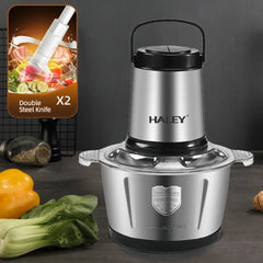 Tocator de alimente HALEY HY-1225 – Putere de 500W si vas de 2L din inox pentru tocare rapida si eficienta