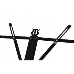 Suport Partitura Metalic Reglabil si Pliabil cu Husa, 60 x 30 cm, Negru