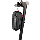 Borseta pentru bicicleta/trotineta Kaveny, spatiu de depozitare, antisoc, waterproof, cu fermoar, 3L, material carbon si plastic dur, pentru trotineta electrica scuter, bicicleta, negru