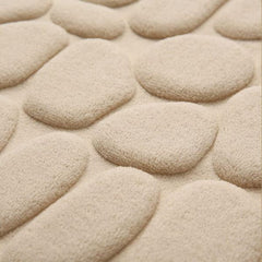 Covoras pentru Baie Antiderapant, Kadeny, Uscare Rapida, Model 3D Piatra, 40x60 cm, Bej