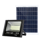 Proiector LED SMD 45W cu incarcare solara Kaveny, panou solar, cu telecomanda, suport prindere, material ABS, 1.5AH, 170 LED-uri, 133Lm, 13.1x14.5 cm, negru