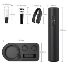 Set Tirbuson Electric din 5 piese, Kadeny, Deschizator Electric, cu Baterii, Multifunctional, 23x14cm, Negru