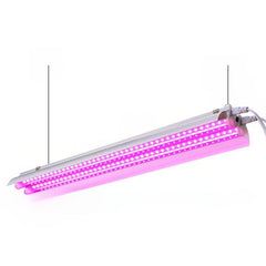 Lampa dubla pentru cresterea plantelor Kaveny, 50 cm, T5, tehnologie LED, nu afecteaza plantele, potrivit pentru intregul ciclu de crestere, multicolor