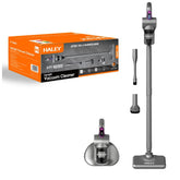 Aspirator vertical fara fir HALEY HY-1935, 120W, 1800mAh, HEPA filtrare, lumina UV, multifunctional