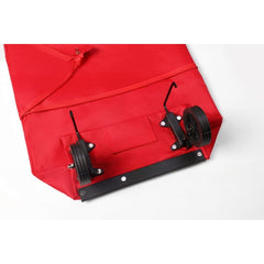 Geanta Pliabila, Kaveny, 2 in 1, Carucior cu Roti, pentru Cumparaturi, 19 l, Rosu, Plastic, 39 x 46 x 12 cm