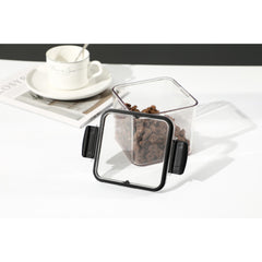 Recipient din Plastic, Kadeny, pentru Alimente/Obiecte, Inchidere Ermetica, 10.2 x 9.8 cm, 700 ml, Transparent