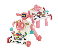 Antepremergator 2 in 1 – Primii Pasi si Joaca Interactiva Roz