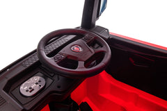 Camion electric cu remorca pentru copii oficial licentiat, KIDOO, 12V, 2 motoare 35W, telecomanda 2.4G, suspensie pe 4 roti, lumini, muzica, viteza 3-5 km/h, usi functionale