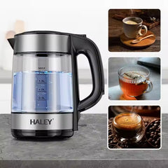 Fierbator Electric HALEY HY-8824: Portabil din Sticla de 2L, Ceainic de Bucatarie Pentru UZ Casnic si Hotel