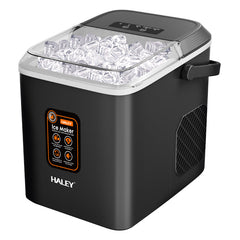 Masina de Gheata HALEY, 12 kg/24h, Compacta, Avertizare Gheata Plina si Apa Joasa, Curatare Automata, 112W