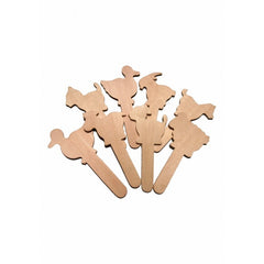 Accesorii creatie - lemn - mixt animal domestic, set 6 buc, Colorarte