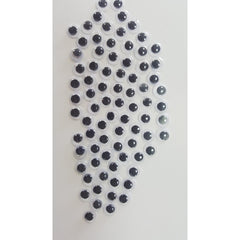 Accesorii creatie - ochisori mici plastic, negru, 8mm, set 100 buc, Colorarte