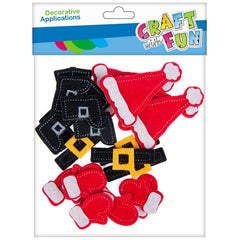 Accesorii craft - maine Mos Craciun, fetru, set 24 buc, Craft with Fun, Decorative Applications, 463683