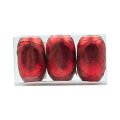 Accesorii creatie - ghem rafie, rosu metalic, 5mm x 10m, set 3 buc, Colorarte