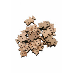 Accesorii creatie - lemn - pisica, set 20-22g, Colorarte