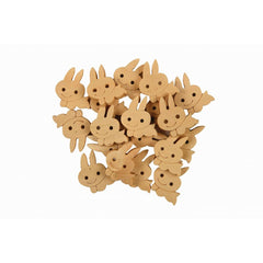 Accesorii creatie - lemn - pisica, natur, set 20 buc, Colorarte