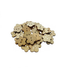 Accesorii creatie - lemn - nasturi floare, set 20-22g, Colorarte