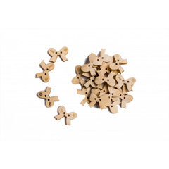 Accesorii creatie - lemn - fundita, set 20 buc, Colorarte