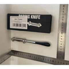 Peeler 2in1 pentru Legume si Fructe, Kadeny, Multifunctional, cu 2 Lame de Curatati si Feliat, Varf Ascutit pentru Gaurit, 18 cm, din Otel Inoxidabil, Argintiu/Negru