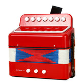 Acordeon Pentru Copii, Kaveny, Acordeon Jucarie pentru Educatie Timpurie, 7 butoane 2 bass, Acordeon Instrument Muzical pentru Copii, 18 x 17 x 10 cm, Rosu