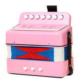 Acordeon Pentru Copii, Kaveny, Acordeon Jucarie pentru Educatie Timpurie, 7 butoane 2 bass, Acordeon Instrument Muzical pentru Copii, 18 x 17 x 10 cm, Roz