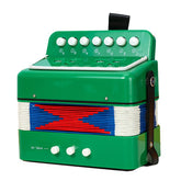 Acordeon Pentru Copii, Kaveny, Acordeon Jucarie pentru Educatie Timpurie, 7 butoane 2 bass, Acordeon Instrument Muzical pentru Copii, 18 x 17 x 10 cm, Verde