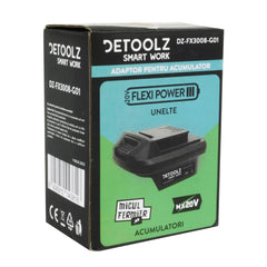 Adaptor Detoolz utilizare acumulator Micul Fermier (compatibil Makita LXT) - echipamente FlexiPower
