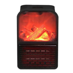Mini Aeroterma Puternica Portabila Kaveny, Putere 1000W, Mini radiator electric cu Display LCD, efect de semineu si flacara, cu telecomanda