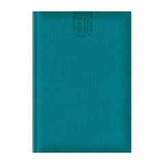 Agenda A4 datata 2026 Dakota EJ-1407, 128 pagini ivory, coperta buretata turcoaz, cu margini aurii