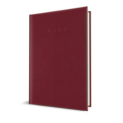 Agenda A5 datata 2026 Herlitz, 352 pagini, coperta buretata bordeaux