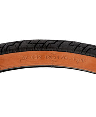 Anvelopa bicicleta 28x1-5/8x1-3/8", ETRTO 37-622, model FIZER, negru/maro, profil Street
