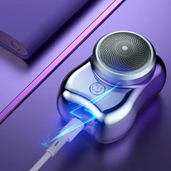 Aparat de Ras Electric, Kaveny, Portabil, Incarcare USB Type-C, Autonomie >60 min, 6.5 x 4.5 x 4 cm, 5V, 3.7W, Mov