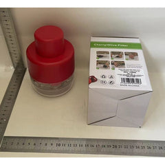 Dispozitiv de Scos Samburi, Kaveny, Manual, cu 7 Gauri, pentru Cirese, 13 x 9.2 cm, din ABS, Rosu