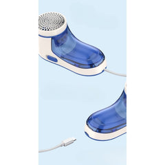 Aparat Pentru Curatat Scame, Par Si Praf, Kaveny, Pentru Diferite Tipuri De Material, Cu Lame Din Otel Inoxidabil, Incarcare Prin USB Type-C, Cu Perie De Curatare si Cablu USB Incluse, Albastru, 15 x 7 cm