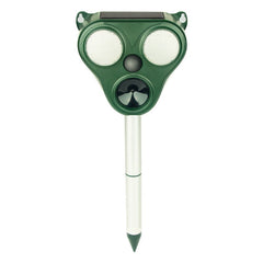 Aparat Solar LED cu Ultrasunete, Kadeny, Repelent pentru Animale Mari si Mici, Lumina Rosie si Alba, Anti Rozatoare, Anti Insecte, Frecventa 13.5KHZ-65 KHZ, Senzor PIR, 13 x 14.7 x 24.5 cm, Verde