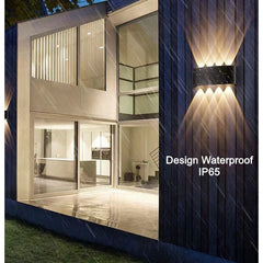 Aplica pentru Perete, Kadeny, Interior/Exterior, Rezistenta la Umezeala, 8 W, Aluminiu, Negru, 22x8 cm