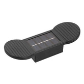 Aplica solara LED Kaveny, ABS/Policarbonat, rezistenta la apa IP65, 2 LED-uri SMD, pentru perete, scari, 1.2V, 600mah, 16 x 5.9 x 3.3 cm, lumina alb cald, negru