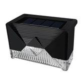 Aplica solara LED Kaveny, ABS/Policarbonat, rezistenta la apa IP65, pentru trepte, borduri, terasa, 1.2V, 600mah, 7.9 x 5 cm, lumina multicolora, negru