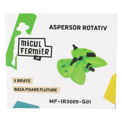 Aspersor rotativ Micul Fermier, 3 brate, baza fluture G01